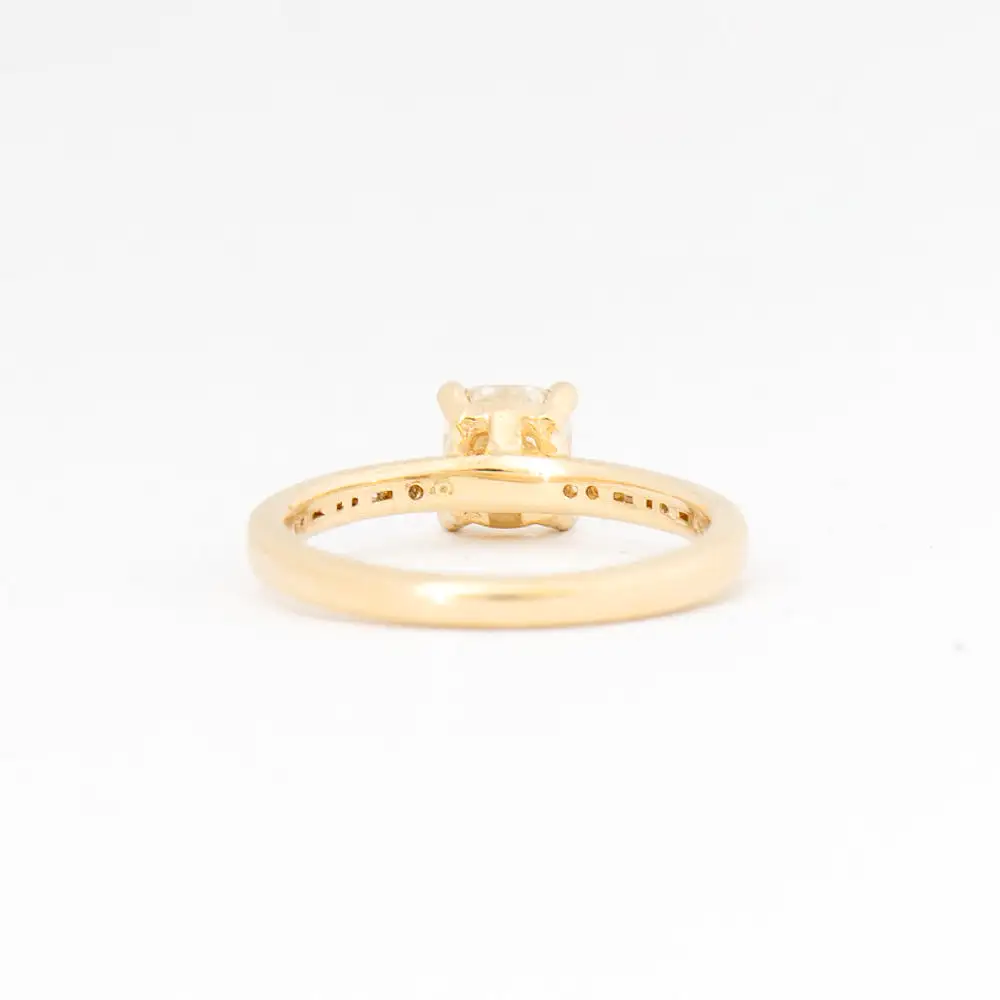 1.03 ct Champagne Cushion Portico Solitaire