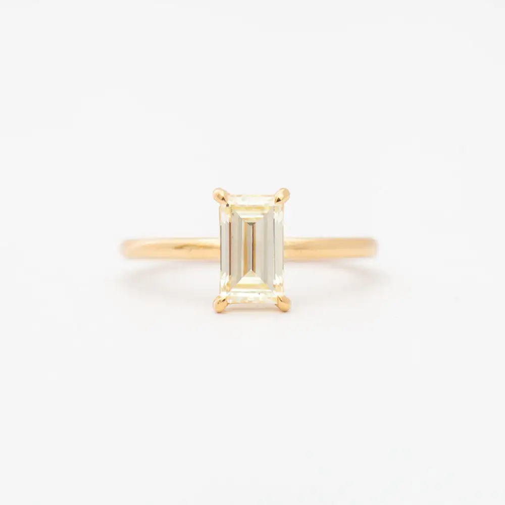 1.11 ct Vintage Baguette Coursiere Solitaire