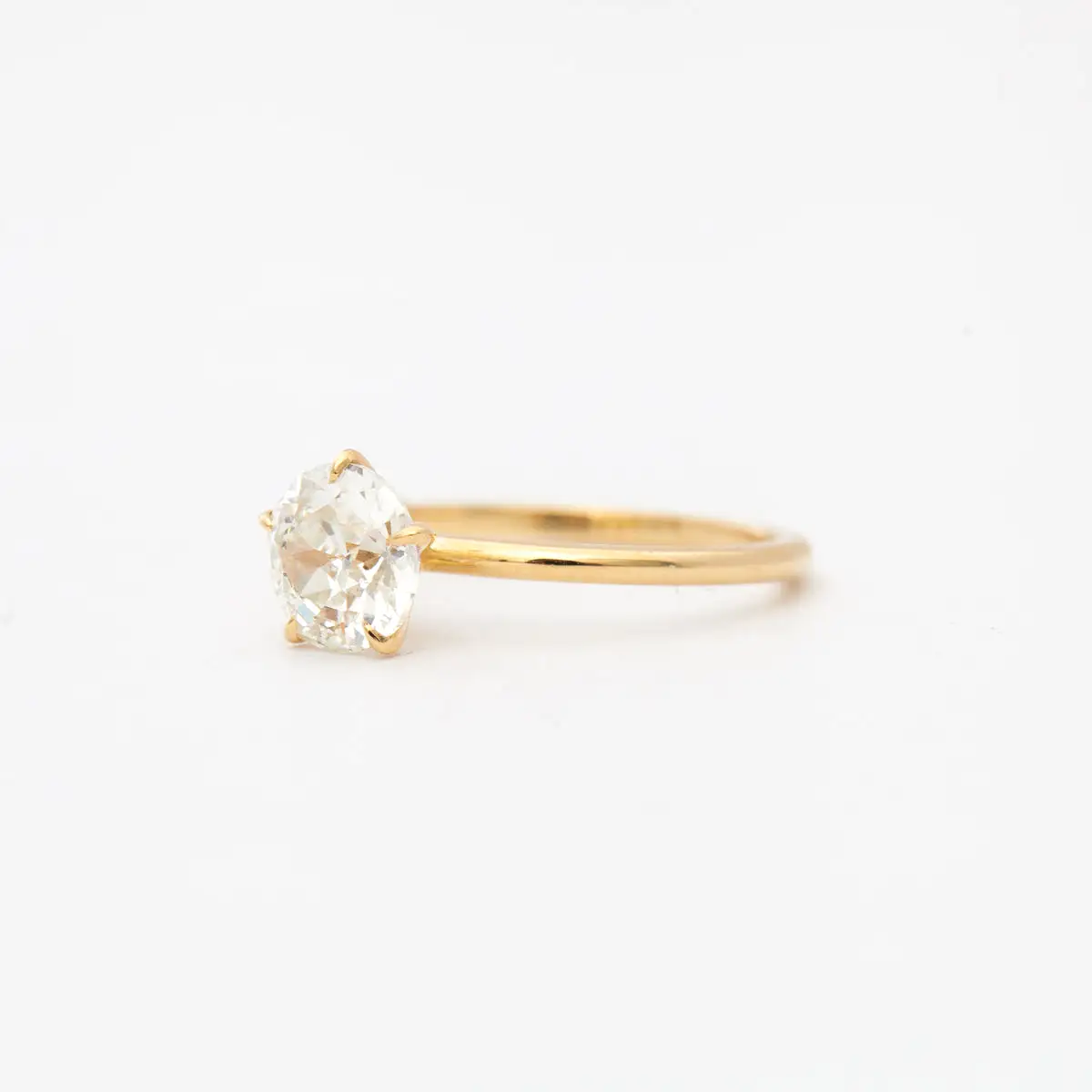 1.42 ct Old European Vault Five-Prong Solitaire