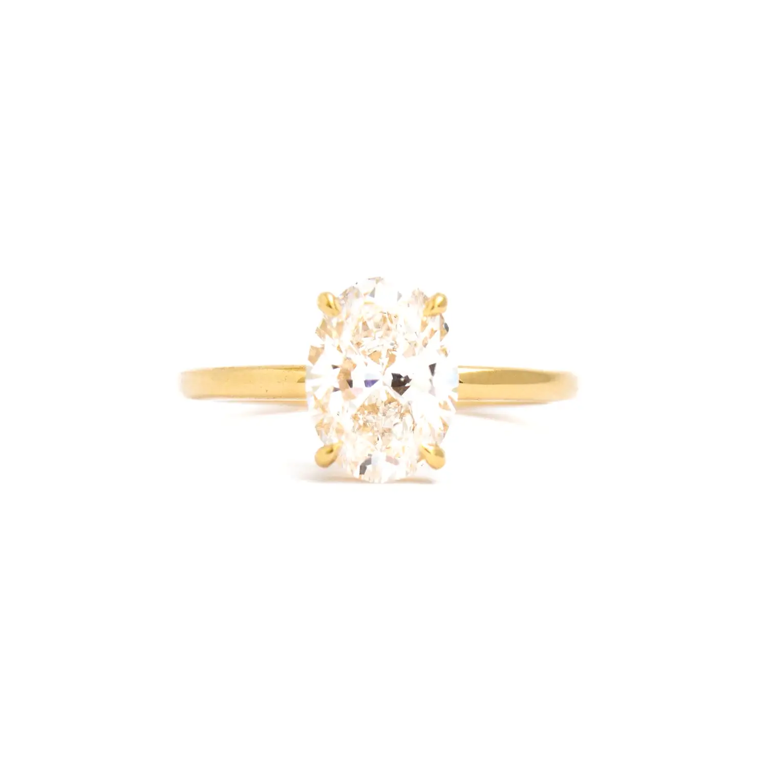 2.00 ct Lab-Grown Oval Coursière Solitaire