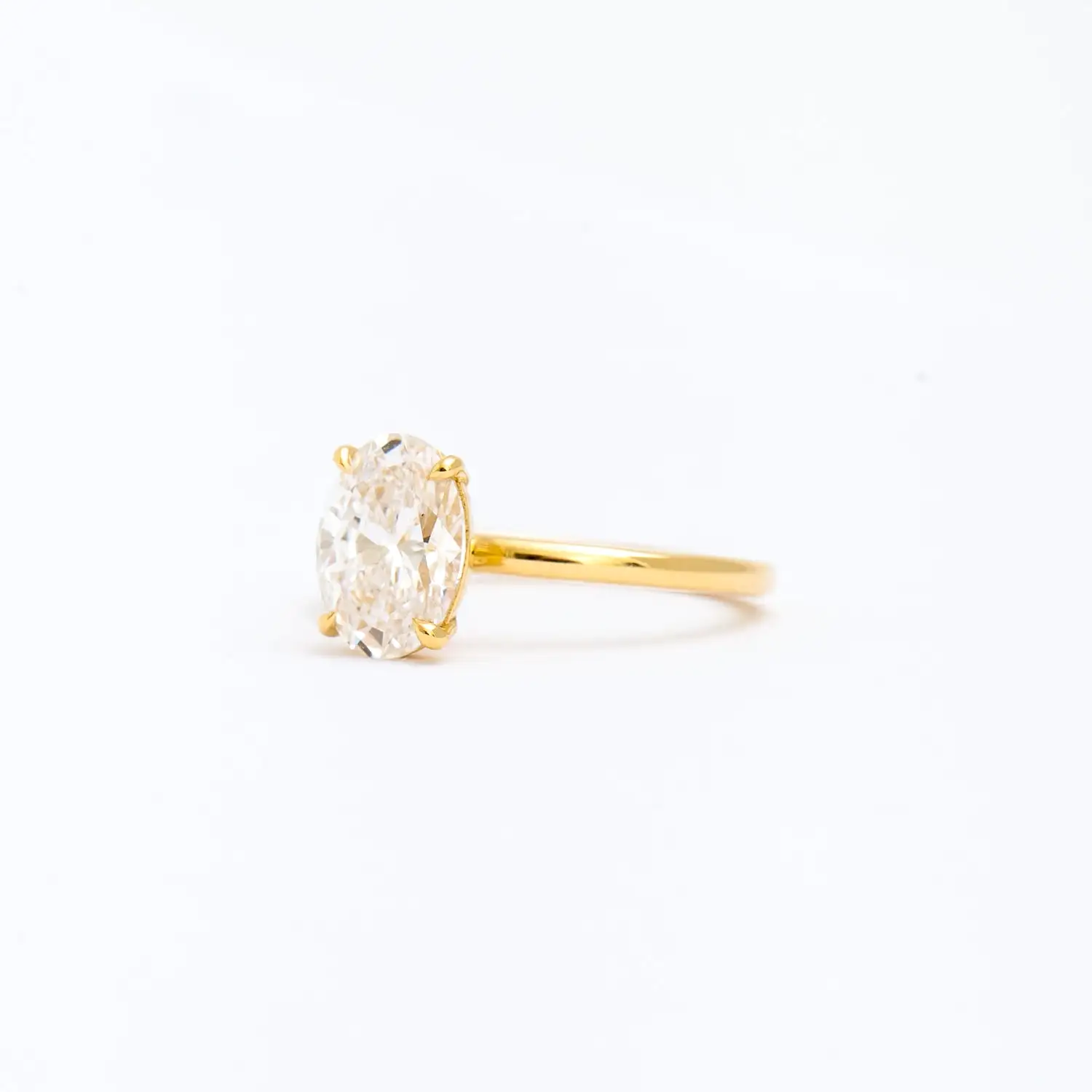 2.00 ct Lab-Grown Oval Coursière Solitaire