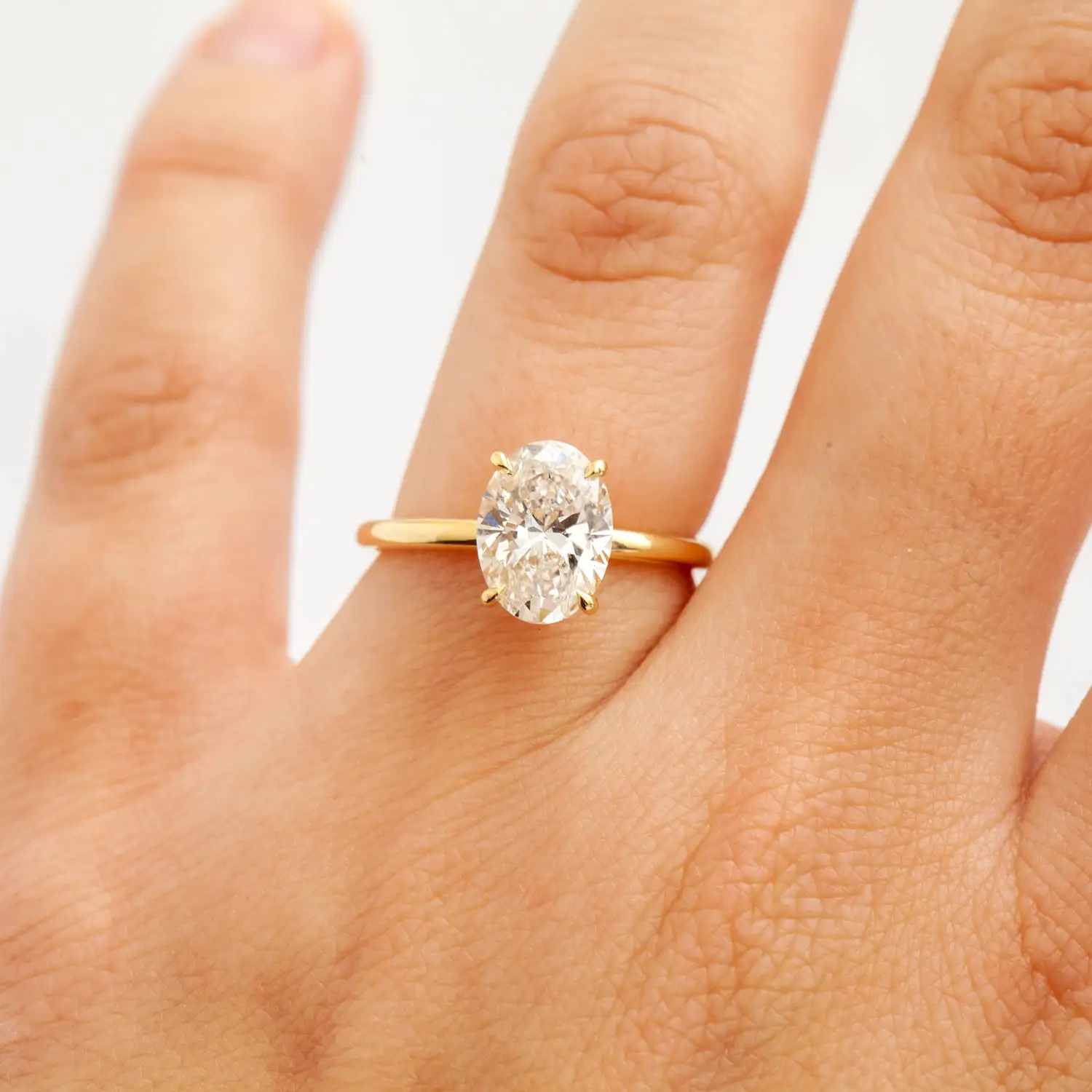 2.00 ct Lab-Grown Oval Coursière Solitaire