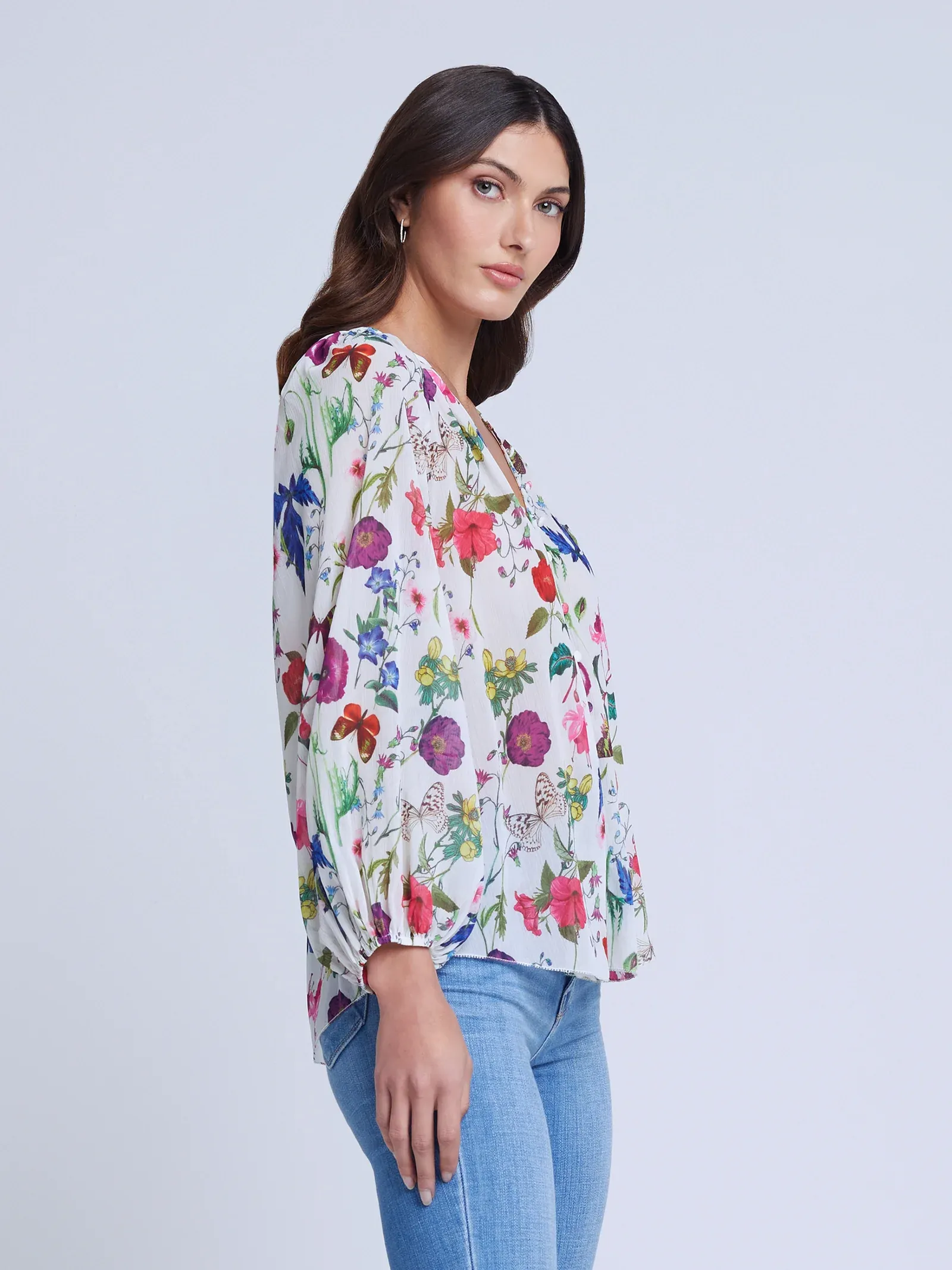 40522LITimlb L'Agence Teagan Dolman Blouse