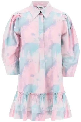 Abito Tie Dye Con Volant