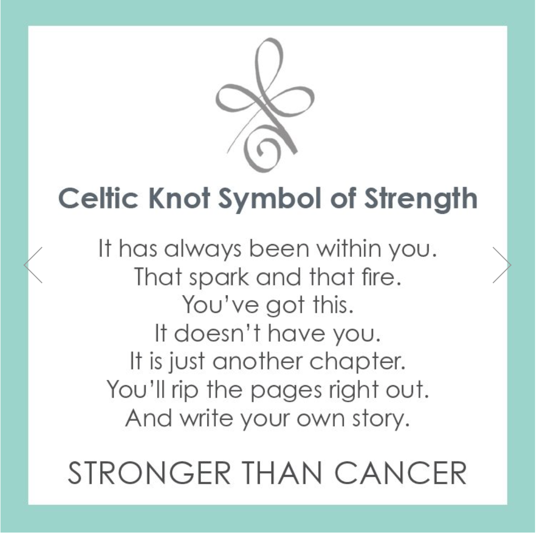 AMERICAN CANCER SOCIETY CELTIC KNOT OF STRENGTH GOLD-LOLA