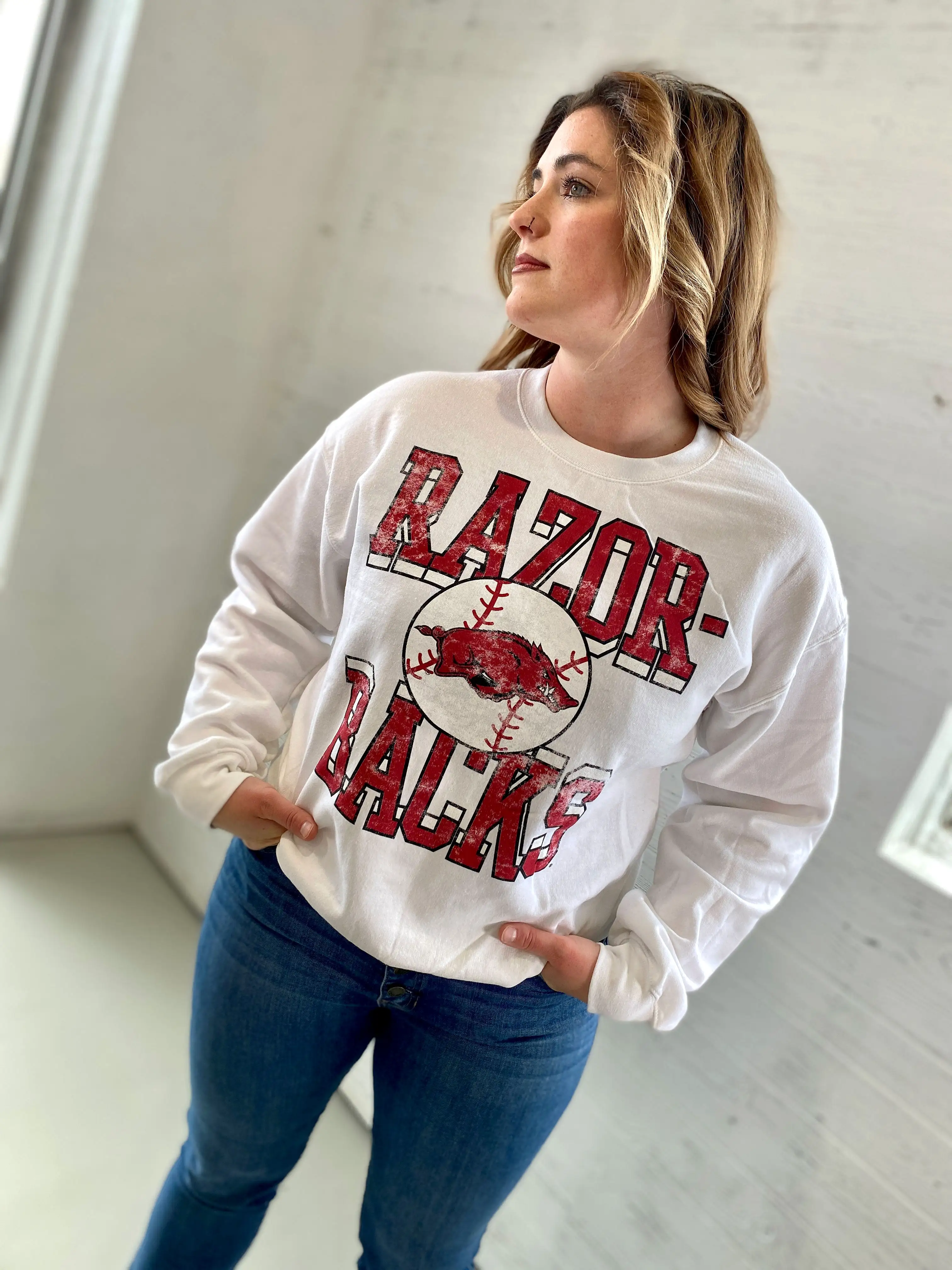 AR Razorback Baseball Sweatshirt