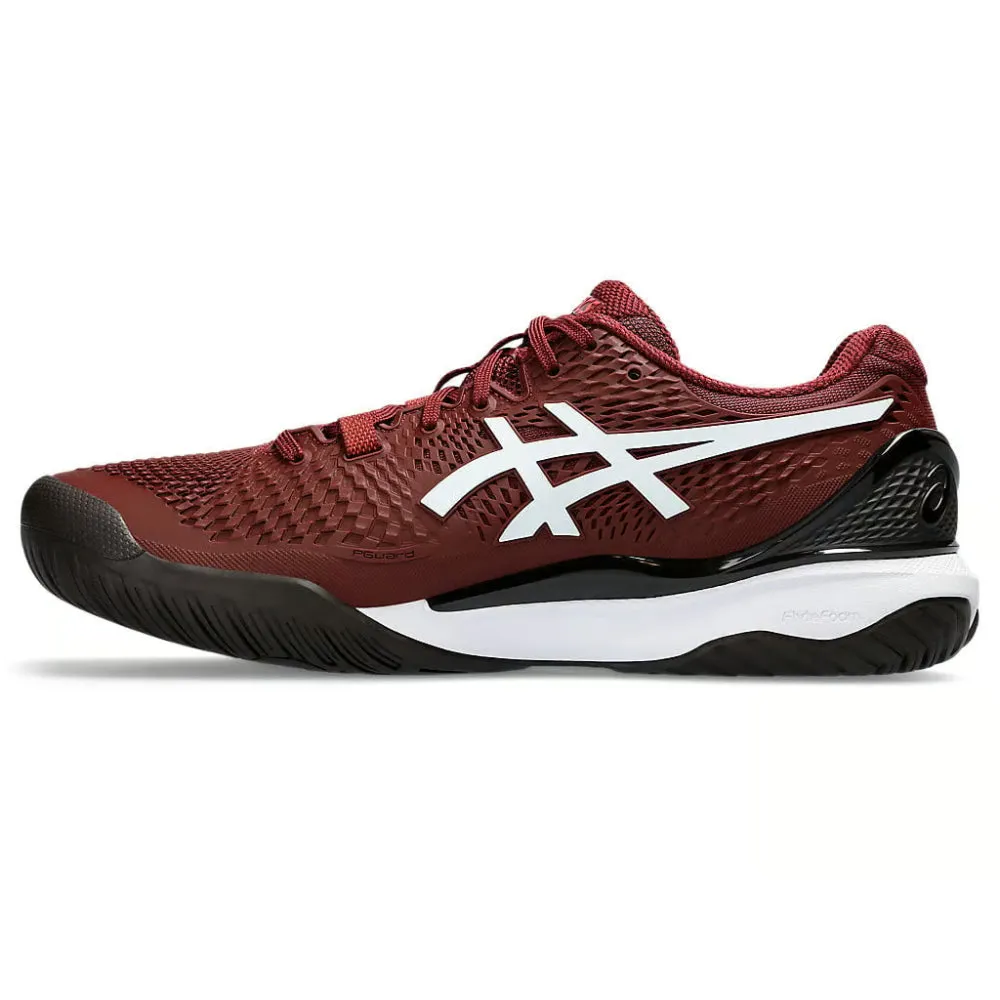 ASICS Men's Gel-Resolution 9 Tennis Shoe (Antique Red/White)