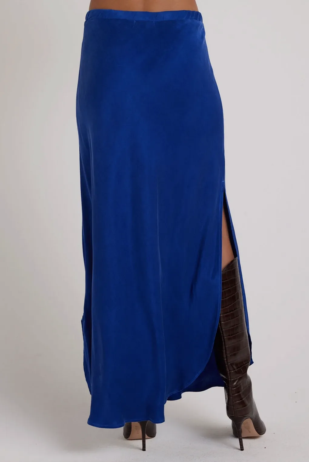 ASYMMETRIC SIDE SLIT BIAS SKIRT