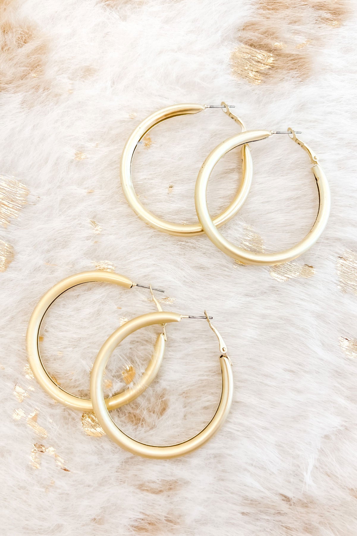 Best Of Me Matte Gold Hoops