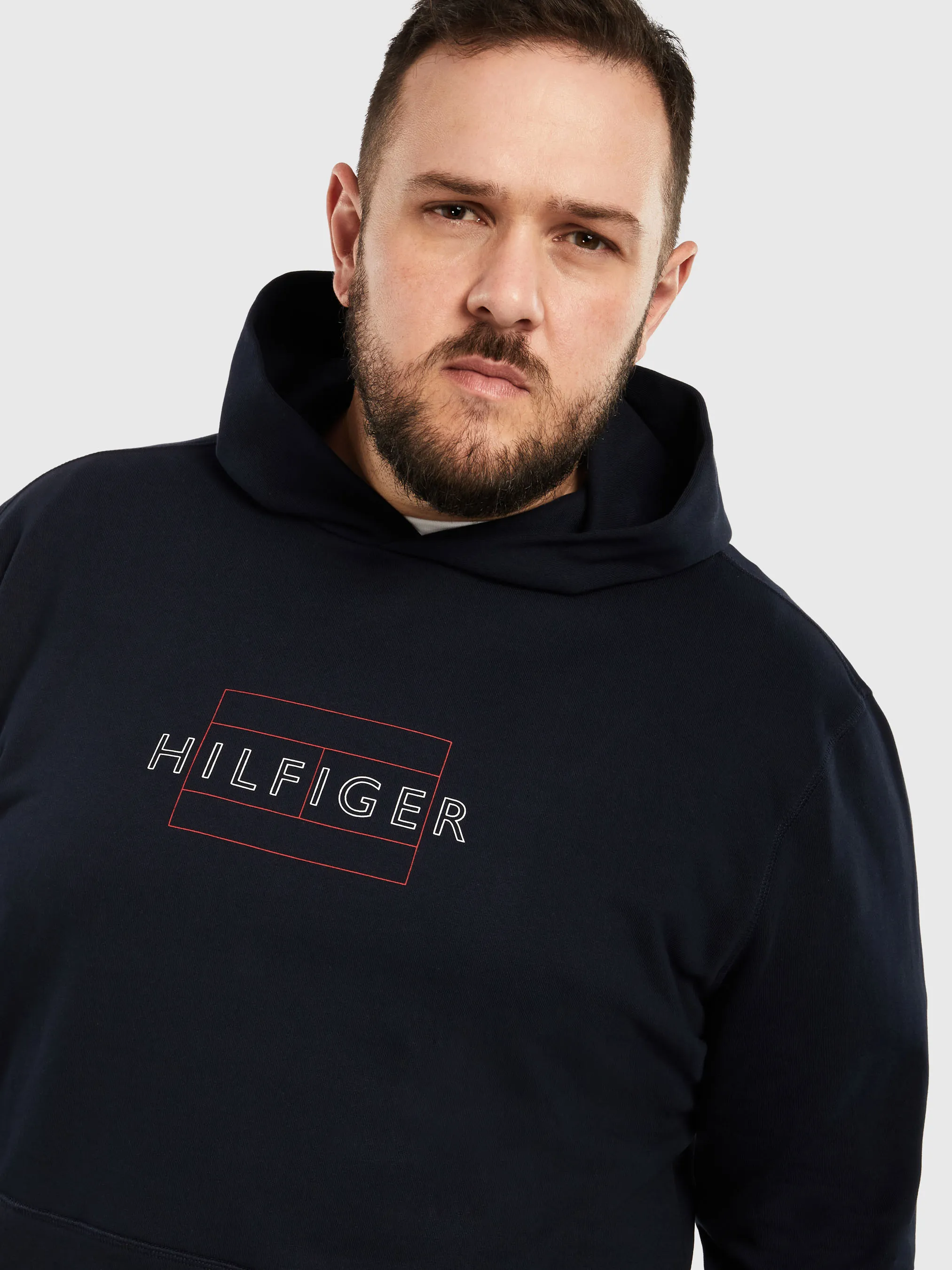 Big & Tall Linear Flag Hoodie | Sweatshirts & Hoodies | Tommy Hilfiger