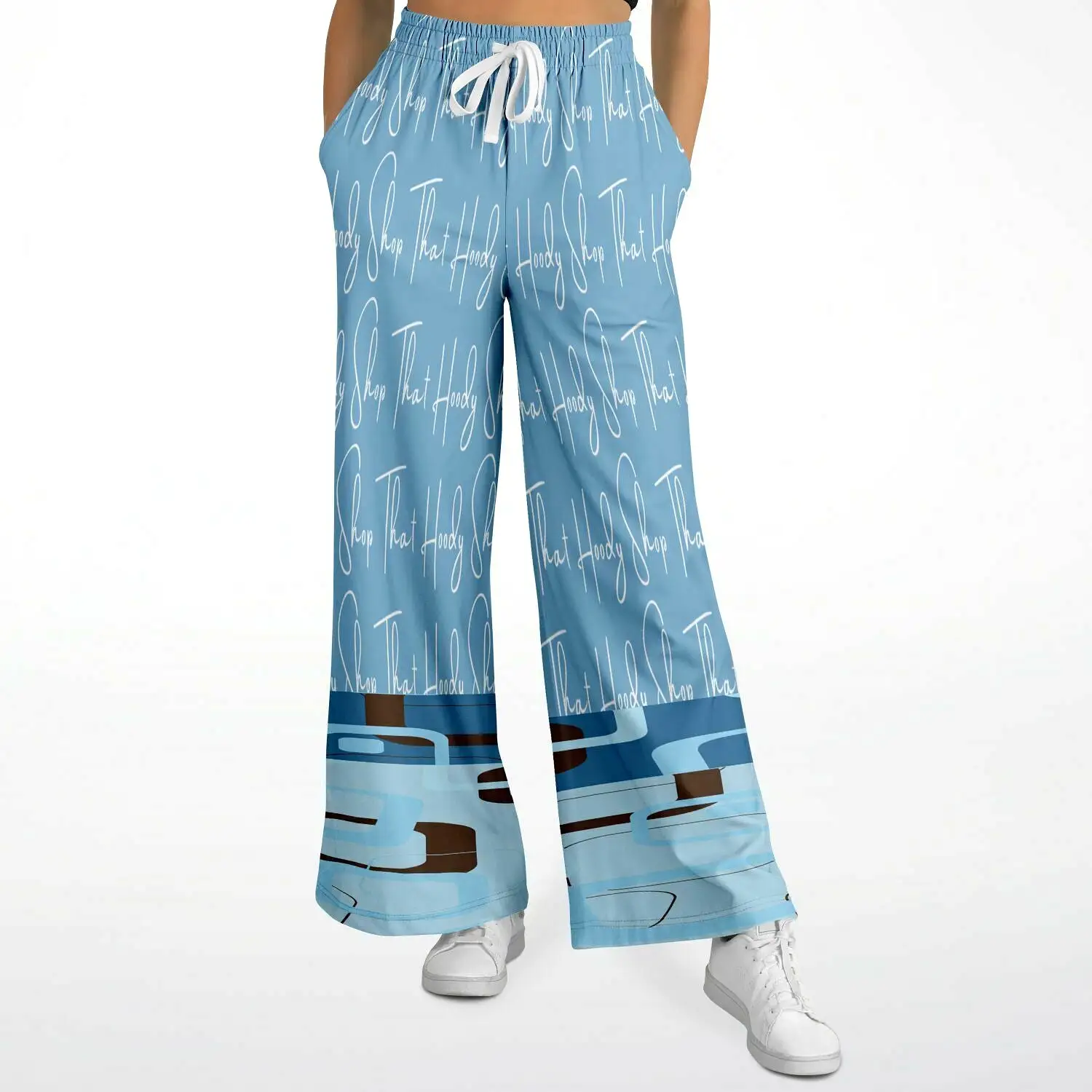 Blue Geo THS Signature SW  Eco-Poly Stretchy Phat Bellbottoms