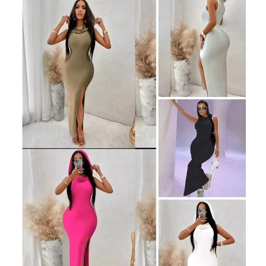 Bodycon Sleeveless Side Slit Dress