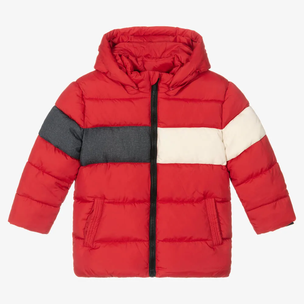 Boys Red Puffer Coat