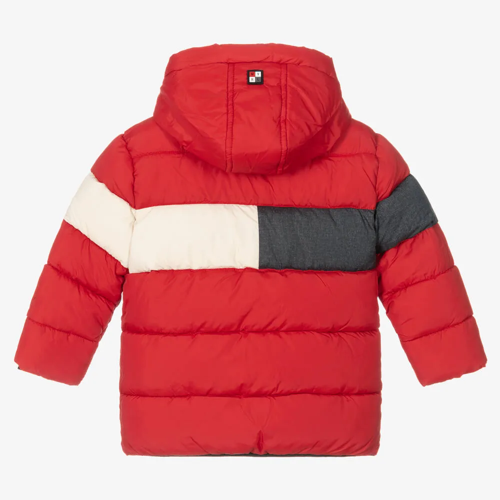 Boys Red Puffer Coat