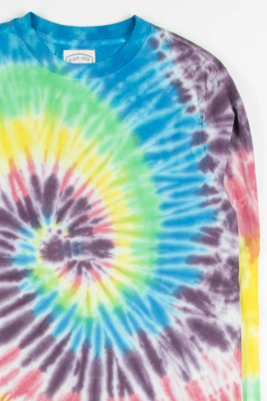 Bright Rainbow Swirl Tie Dye Long Sleeve Tee