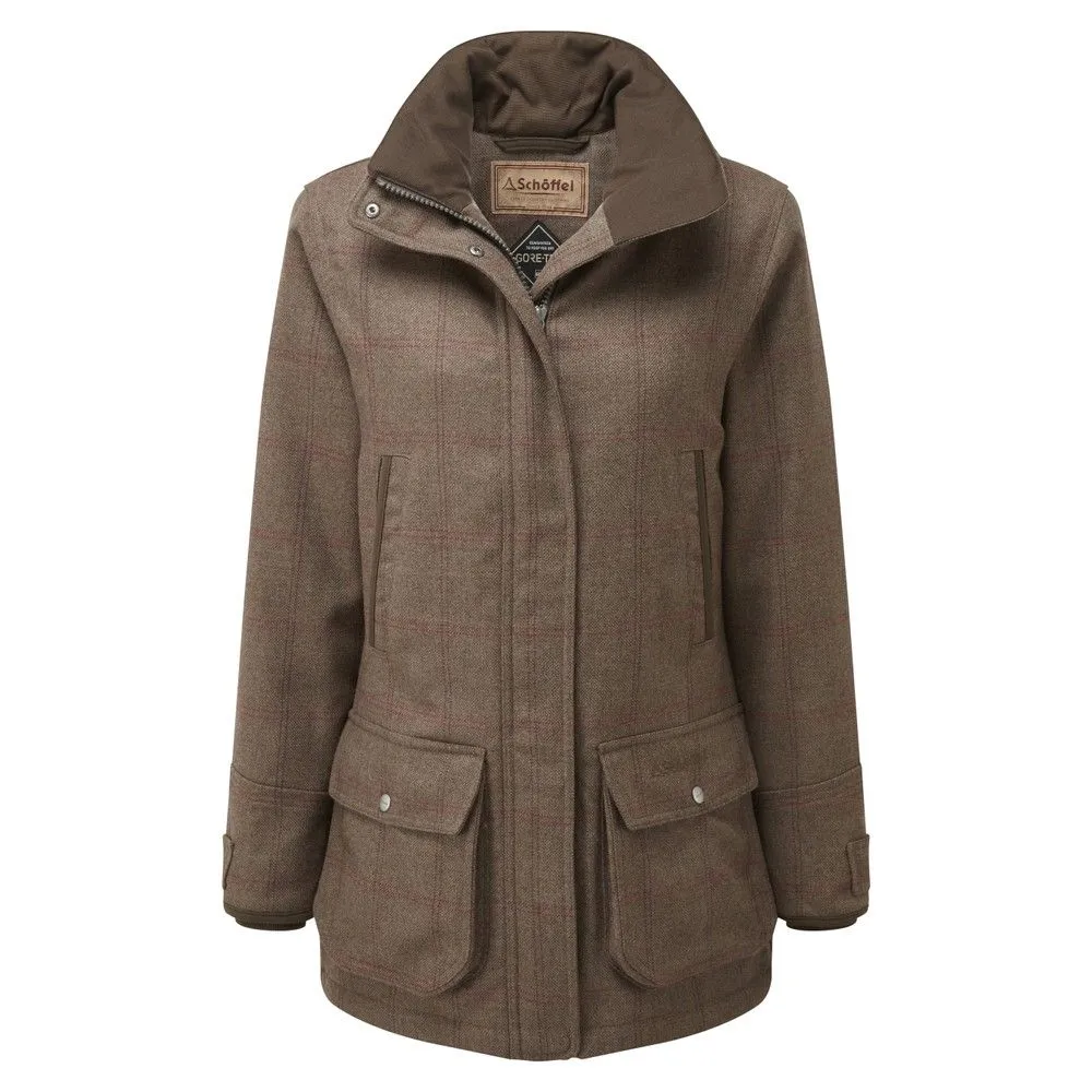 Brown Schoffel Ptarmigan Tweed Field Coat