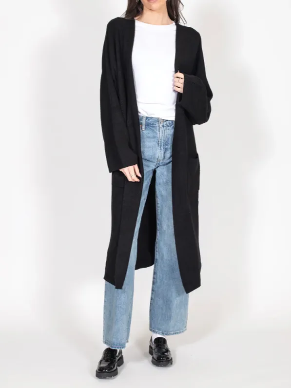 BRUNETTE THE LABEL Matilda Ribbed Knit Maxi Cardigan