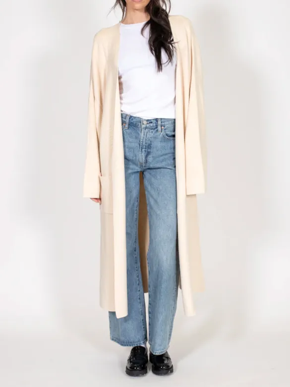 BRUNETTE THE LABEL Matilda Ribbed Knit Maxi Cardigan