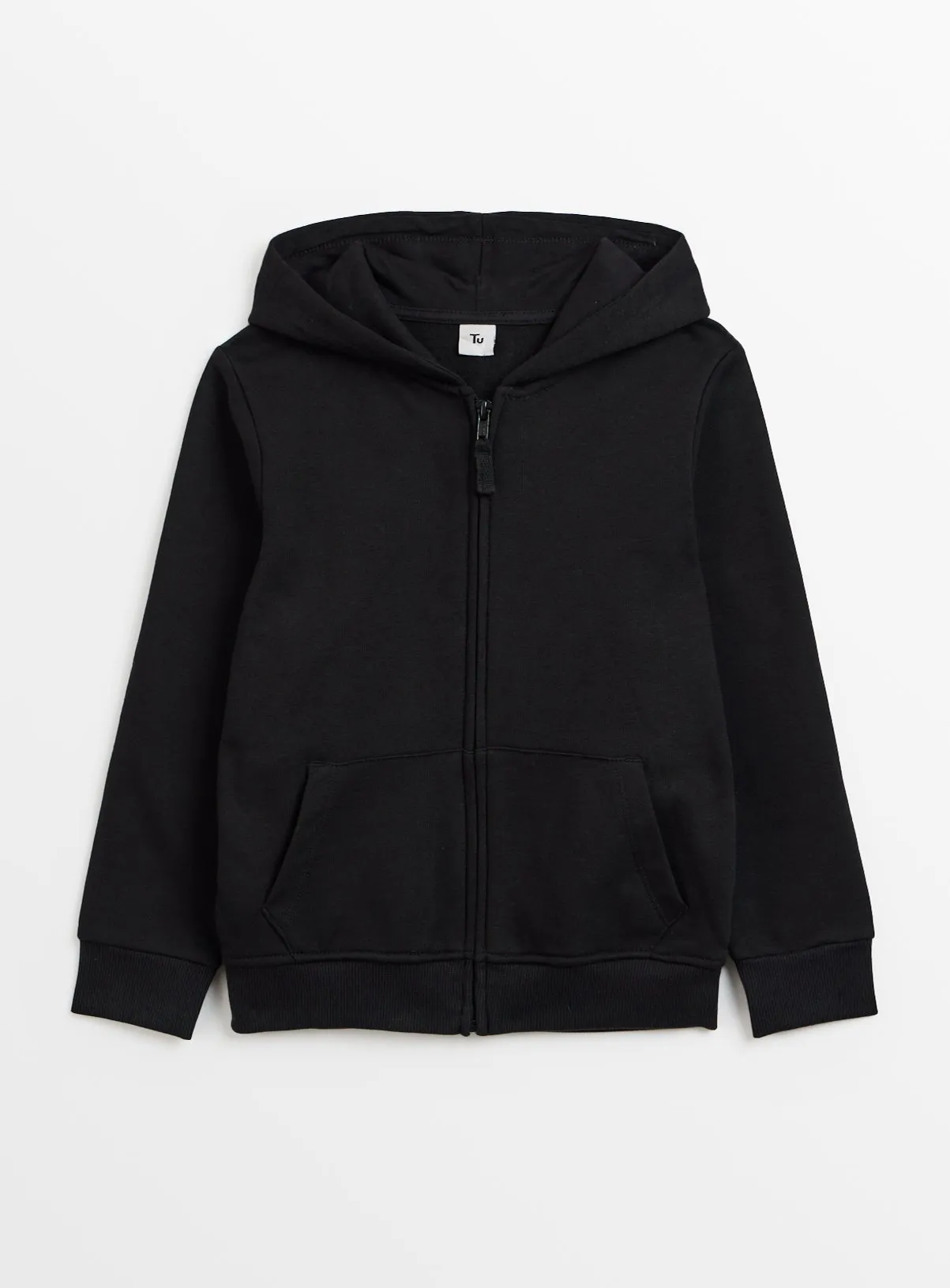 Buy Black Zip-Through Hoodie 7 years | Jumpers and hoodies | Tu