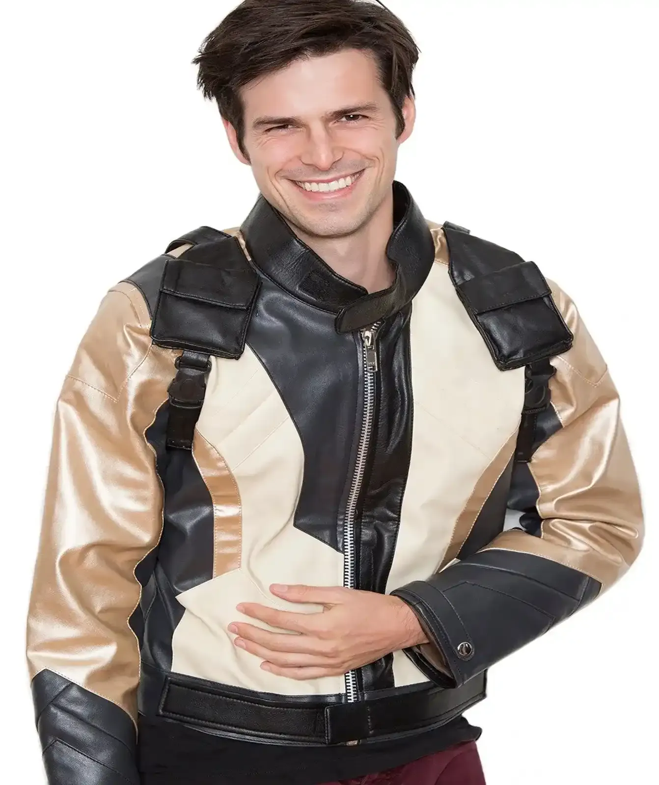 Buy Mens Overwatch Soldier 76 Leather Jacket Gold | LucaJackets