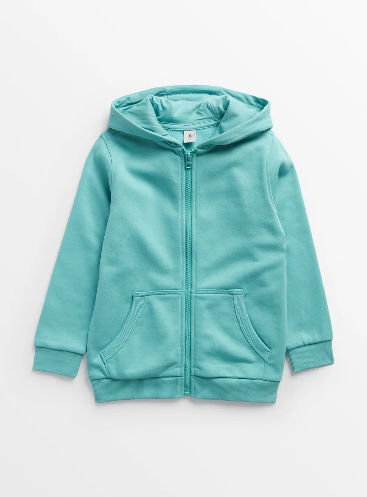 Buy Turquoise Zip-Through Hoodie 9 years | Jumpers and hoodies | Tu