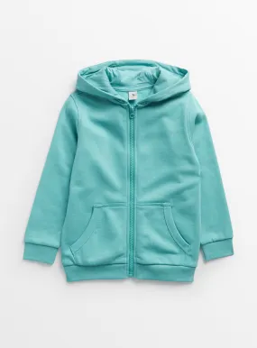 Buy Turquoise Zip-Through Hoodie 9 years | Jumpers and hoodies | Tu