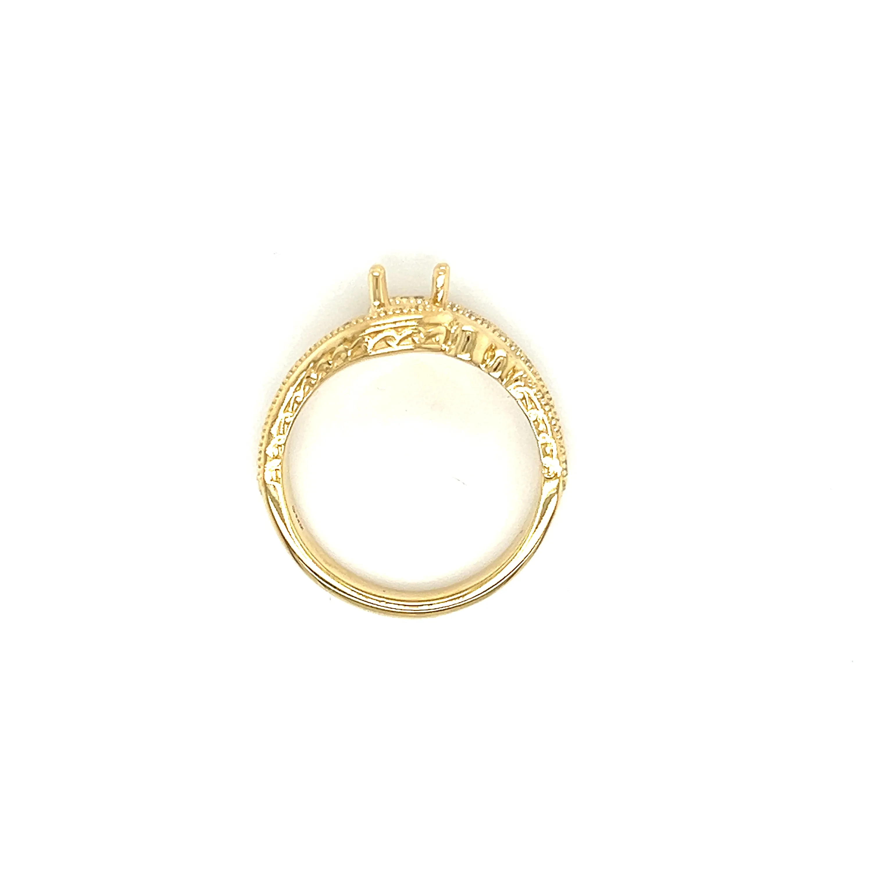 Bypass Ring Setting with 0.2ctw of Diamonds in 14K Yellow Gold