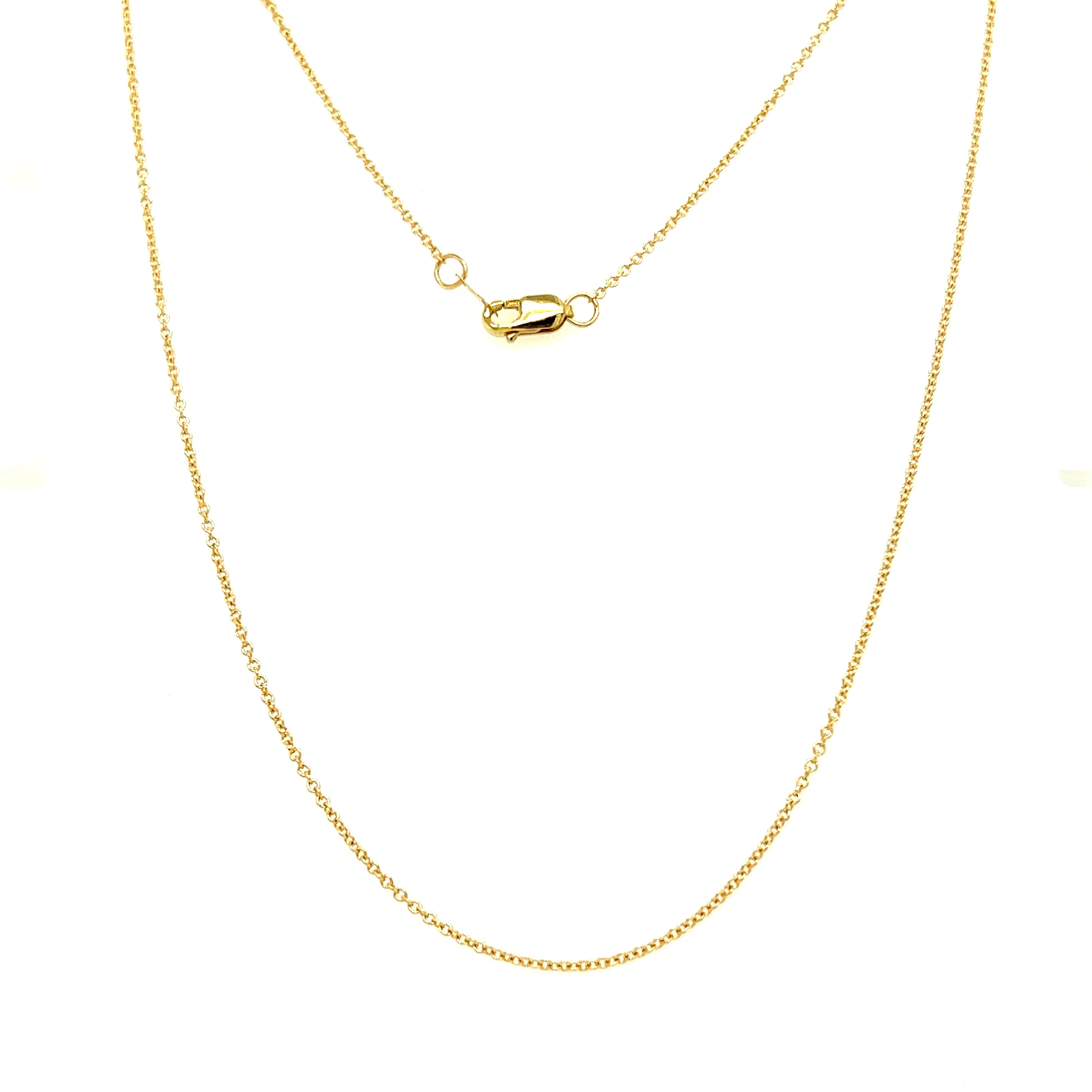 Cable Chain 1mm with 16in of Length in 14K Yellow Gold