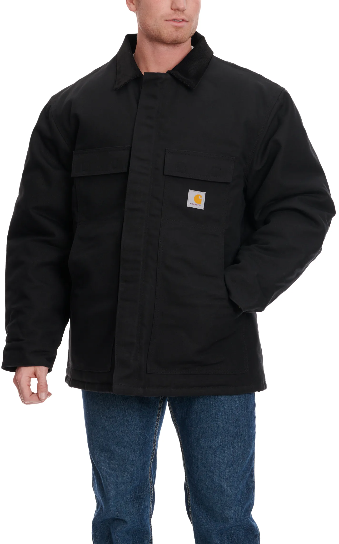 Carhartt Black Duck Quilted Nylon Lined Traditional Canvas Jacket