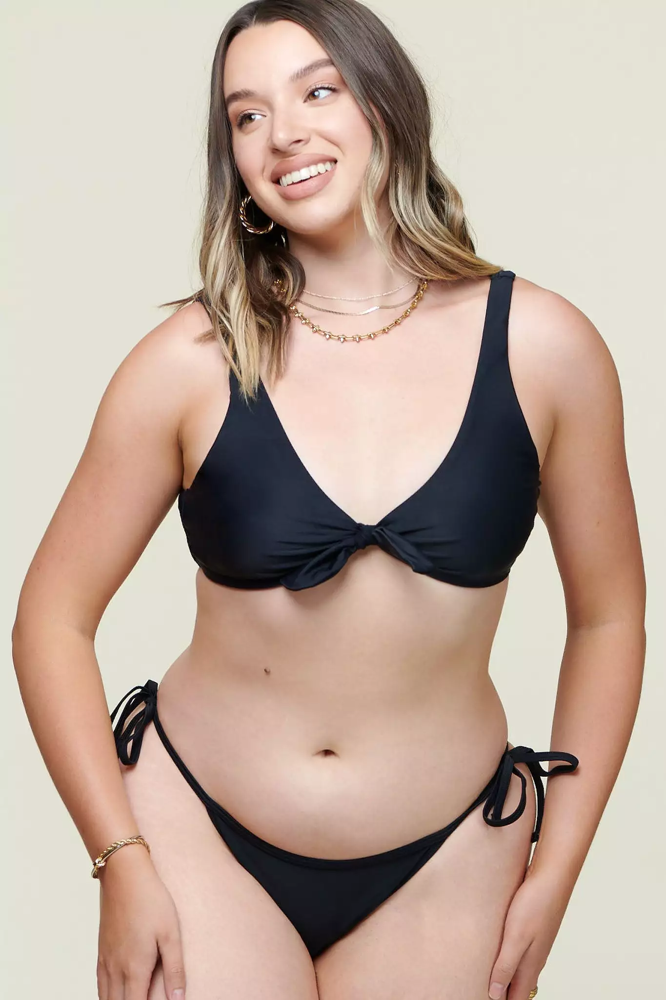 Carmela Tie Front Bikini Top