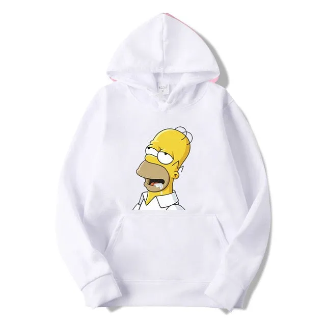 Casual The Simpsons Print Hip Hop long Sleeve Men's and Women's Funny hoodie Harajuku Sweatshirt Top