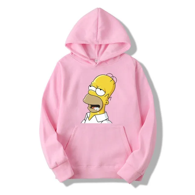 Casual The Simpsons Print Hip Hop long Sleeve Men's and Women's Funny hoodie Harajuku Sweatshirt Top