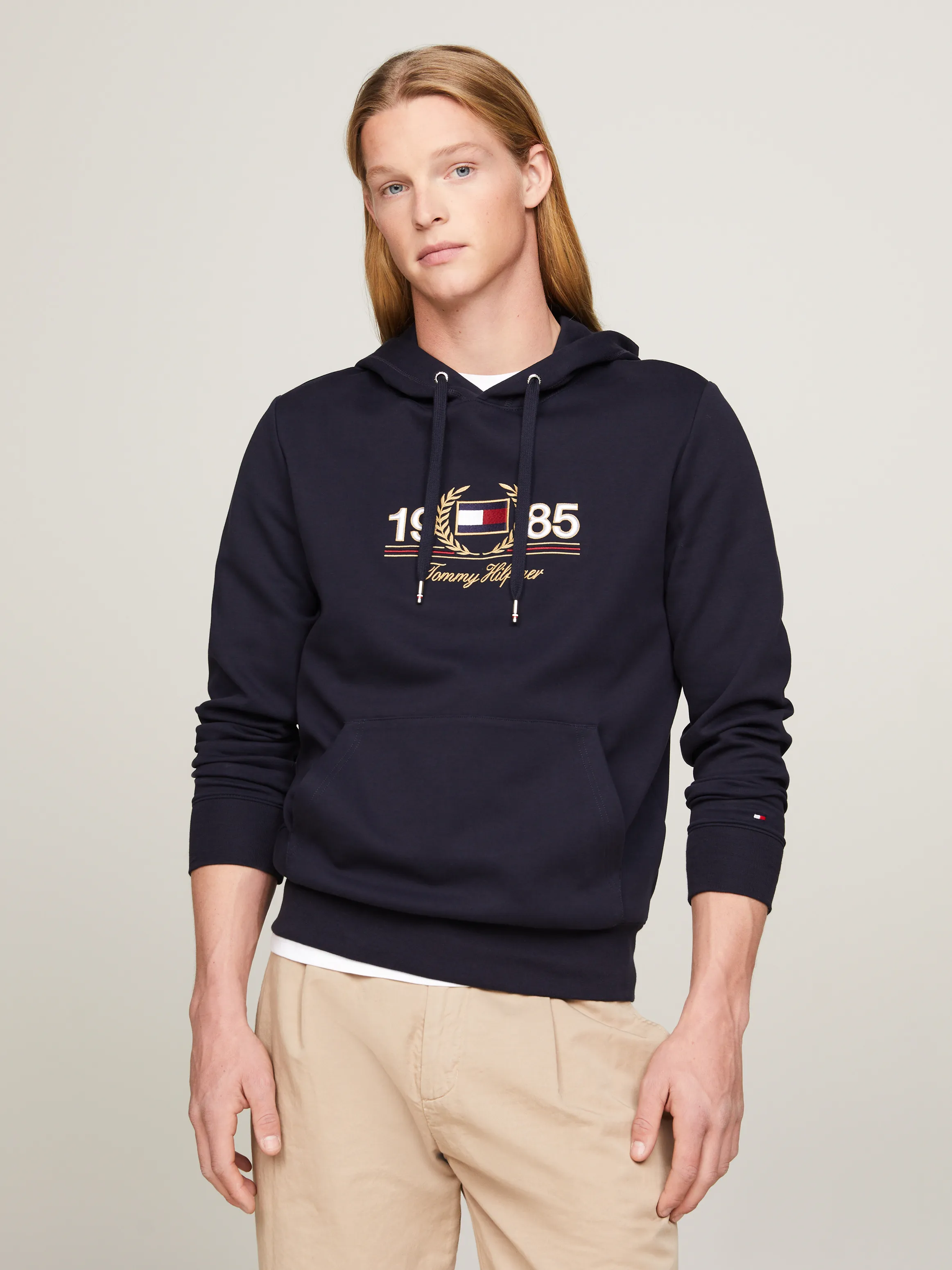 Chest Logo Embroidery Drawstring Hoodie | Sweatshirts & Hoodies | Tommy Hilfiger