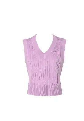 DAISY By VOIR Weave Yarn Knit Vest Top