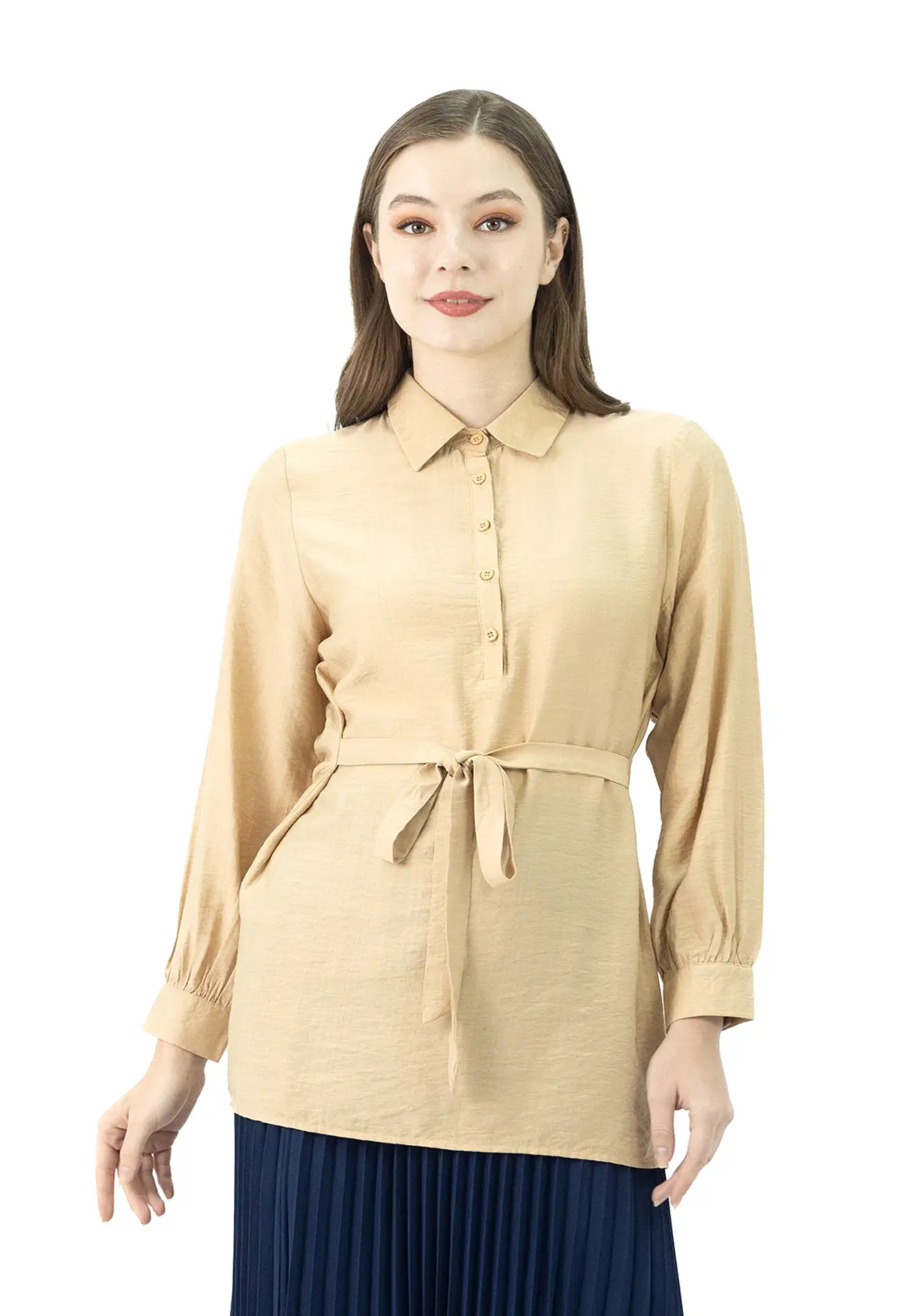 DAISY By VOIR Wing Neck Tie Front Blouse