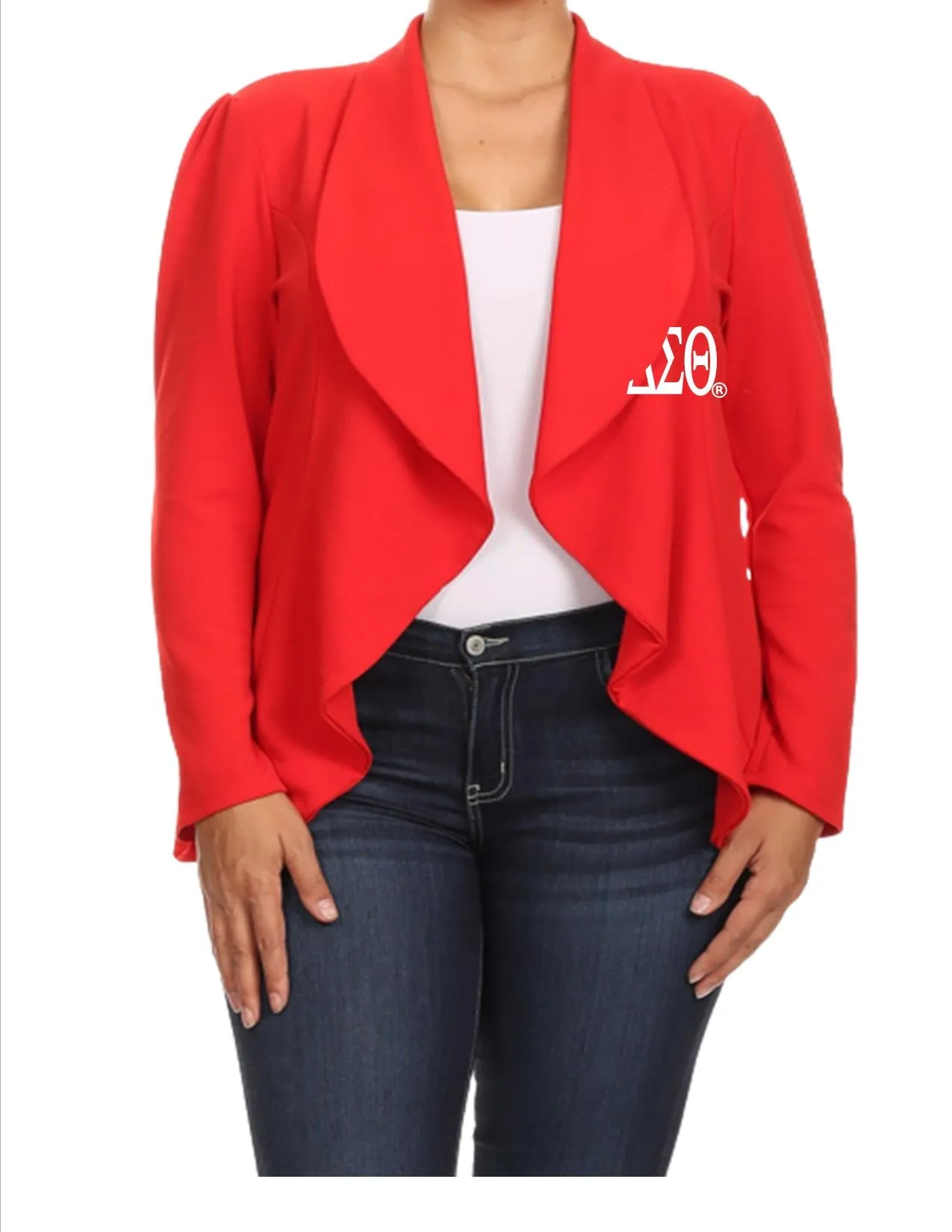 Delta Casual Solid Blazer Jacket (Plus Size)