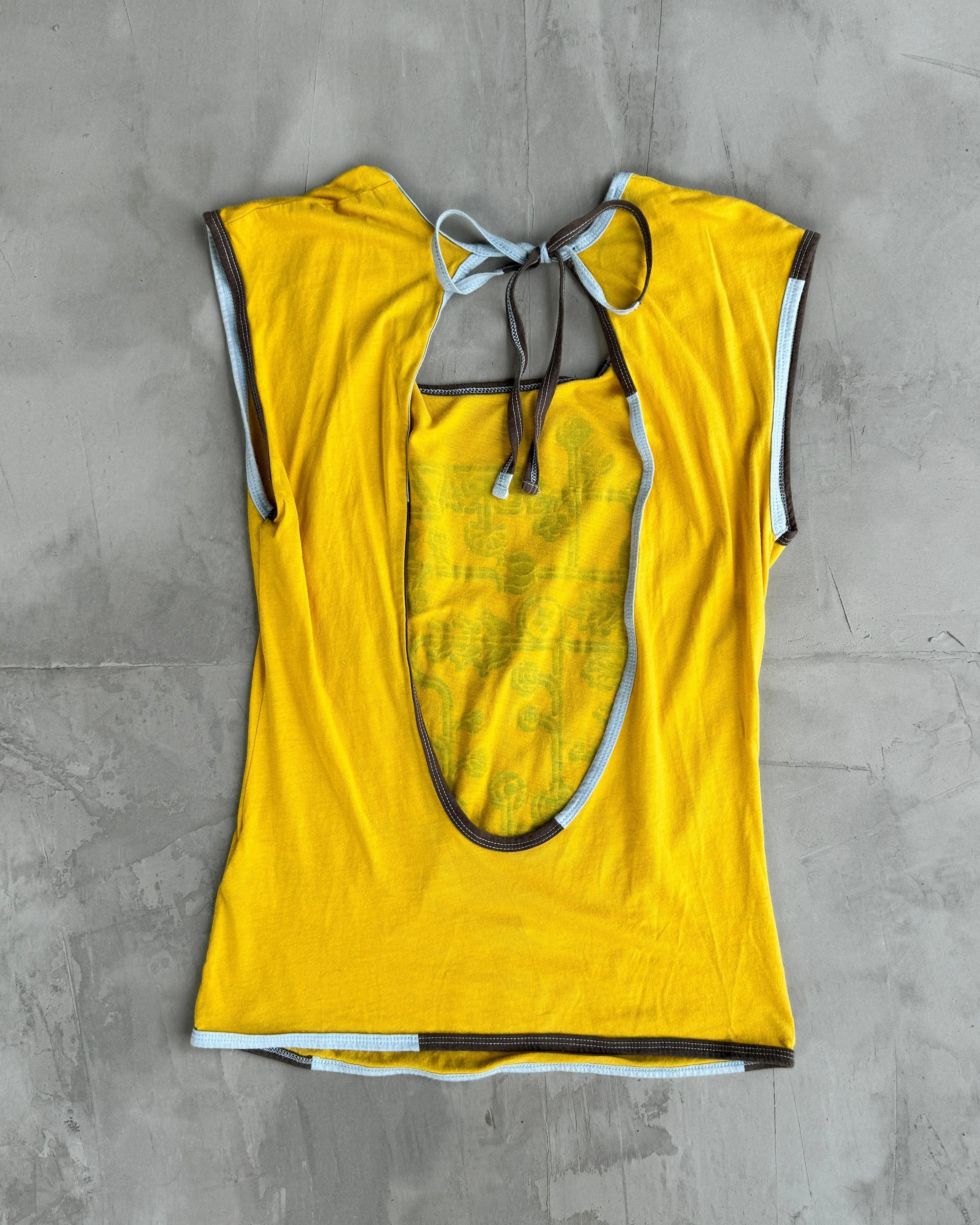 DIESEL 2000'S 'BRAZILIA' OPEN BACK VEST TOP - S