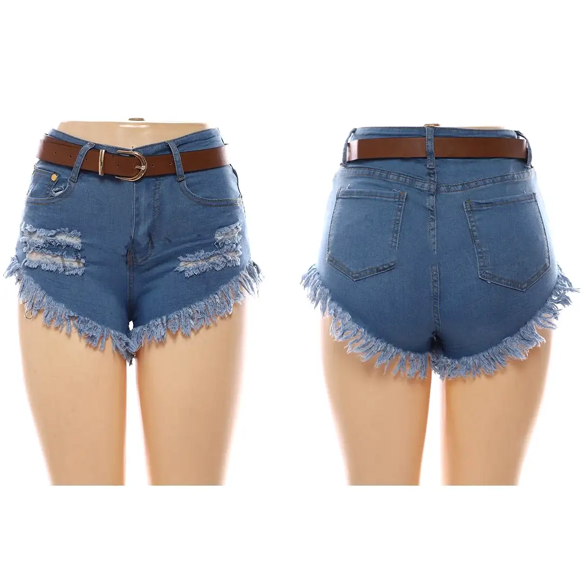 Distressed Denim Bam Short