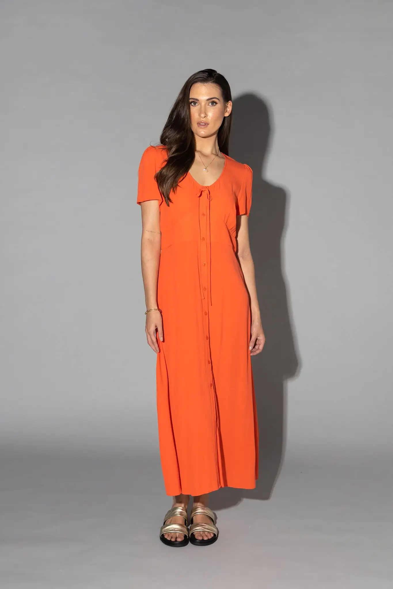 Drama The Label Vanessa Dress - Tangerine