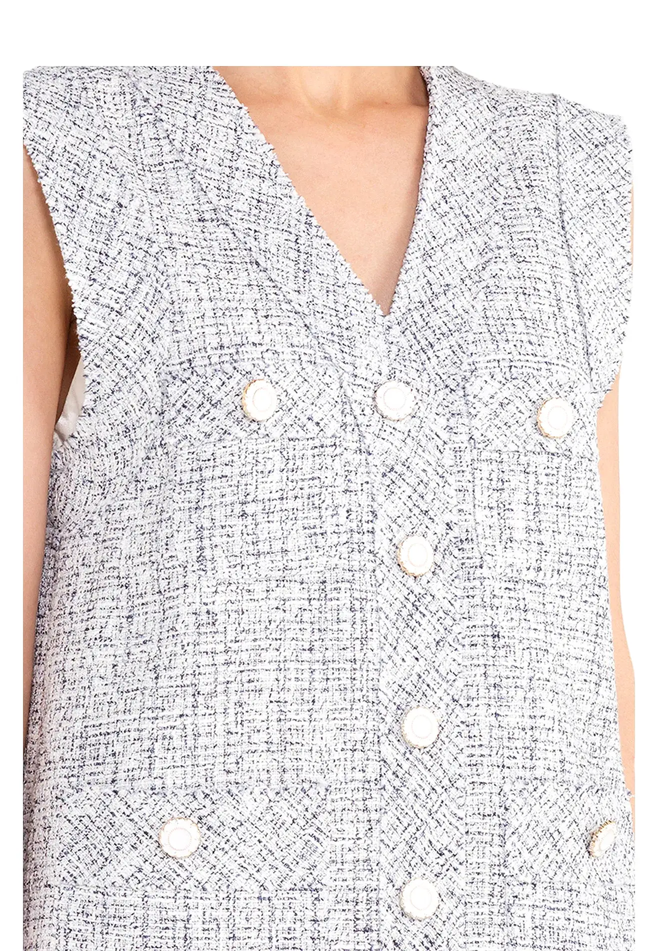 ELLE Apparel Sleeveless Tweed Vest