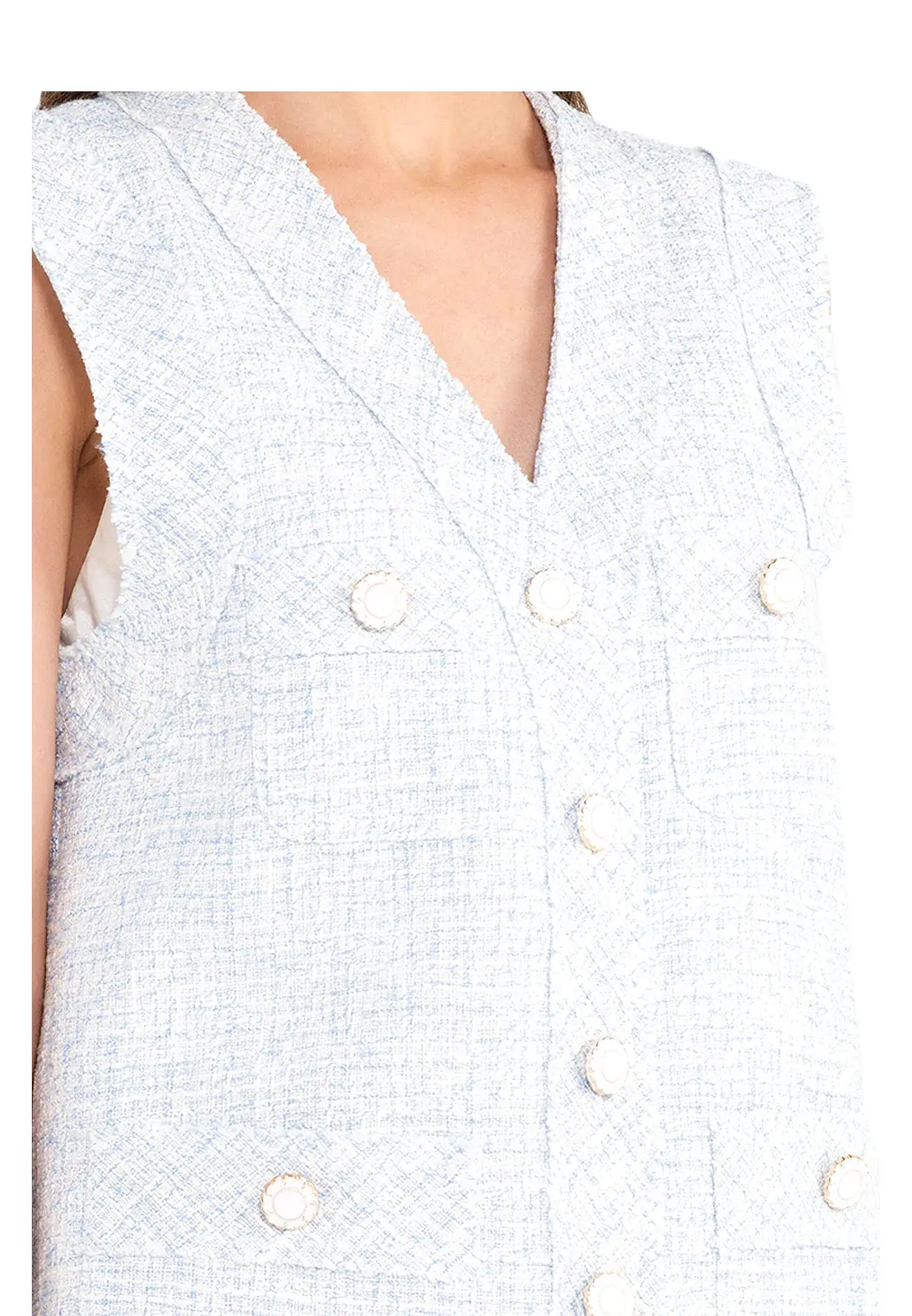 ELLE Apparel Sleeveless Tweed Vest