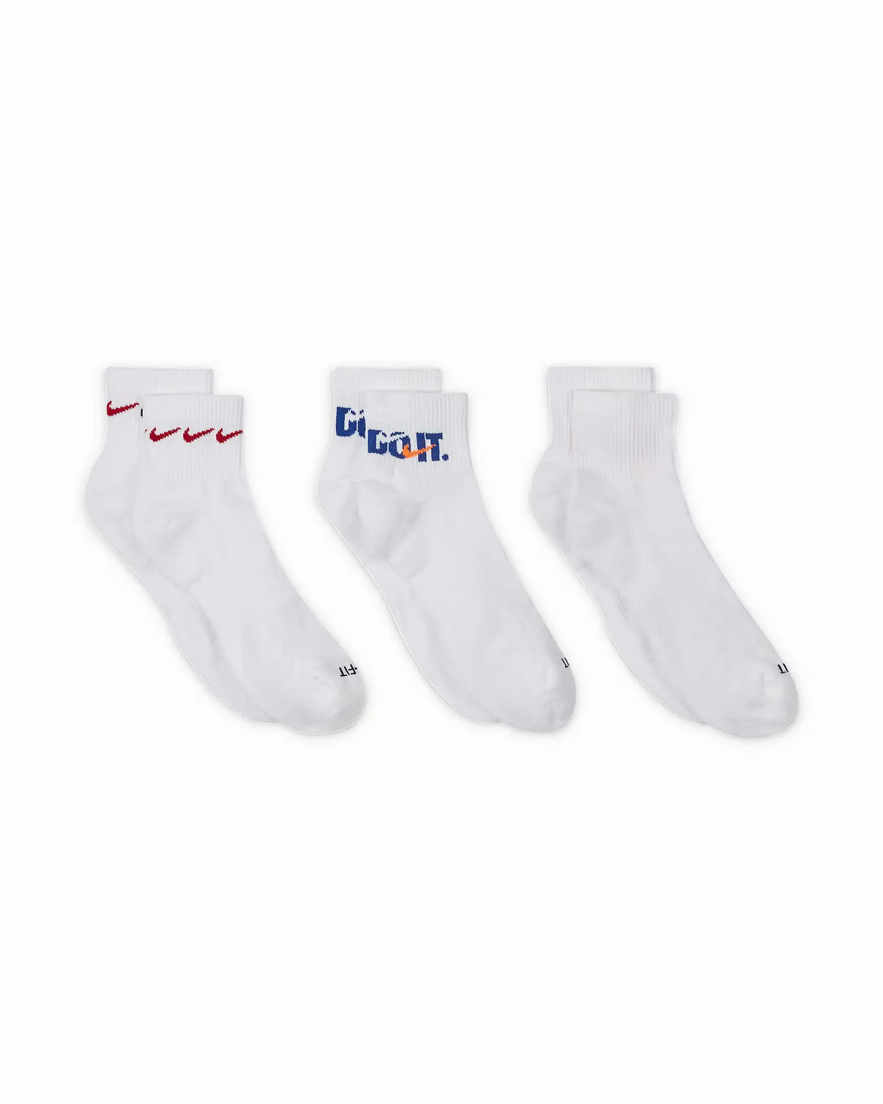 Everyday Plus Cushioned Training Ankle Socks (3 Pairs)