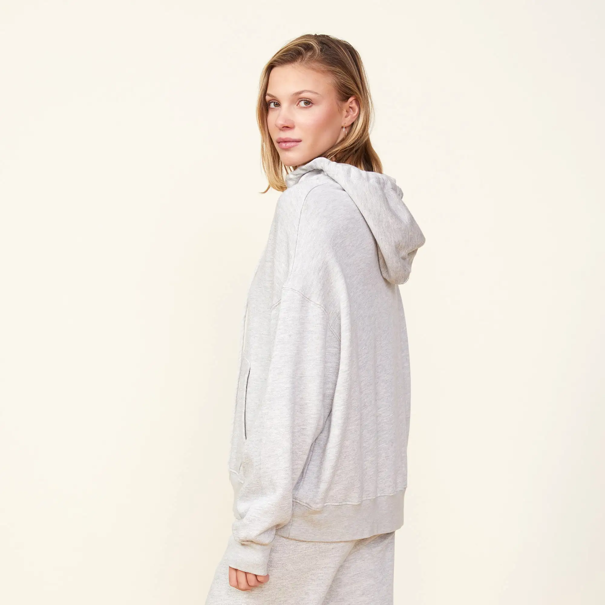 Fleece Slouchy Pullover Hoody