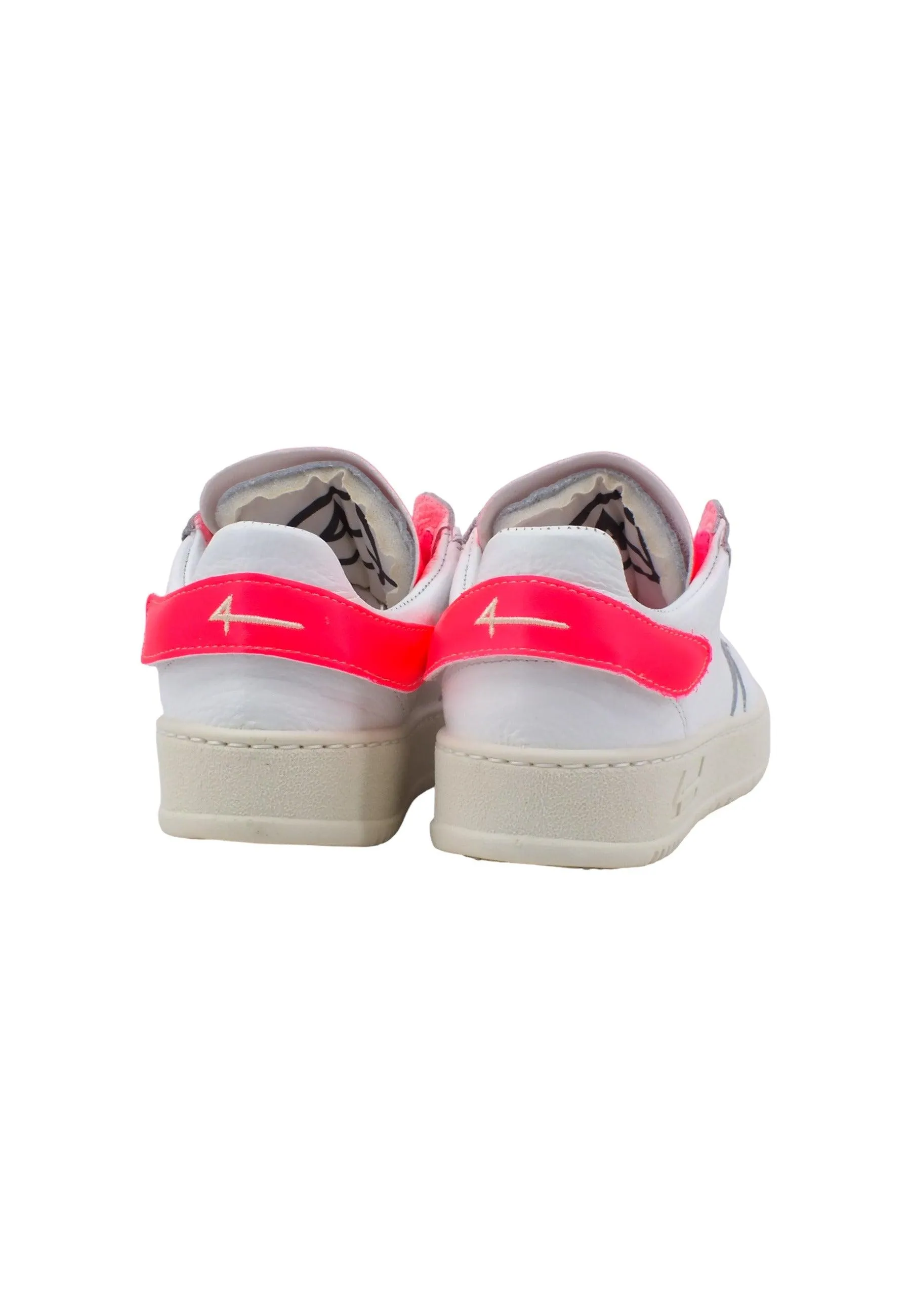 FOURLINE Sneaker Low Max Donna Bianco Rosa Fluo X81