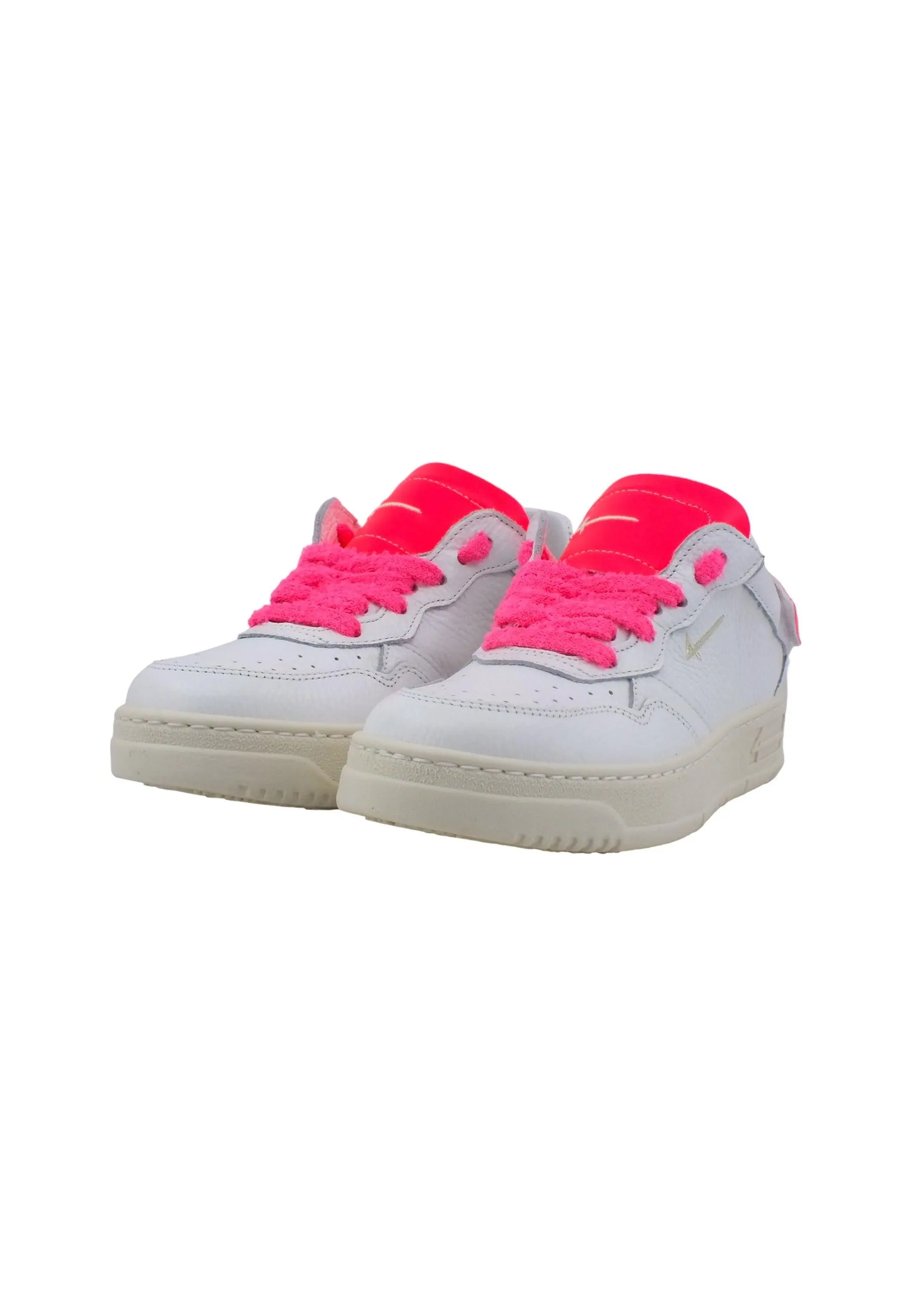 FOURLINE Sneaker Low Max Donna Bianco Rosa Fluo X81