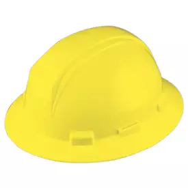 Full Brim Hard Hat With Accessory Slots - Yellow