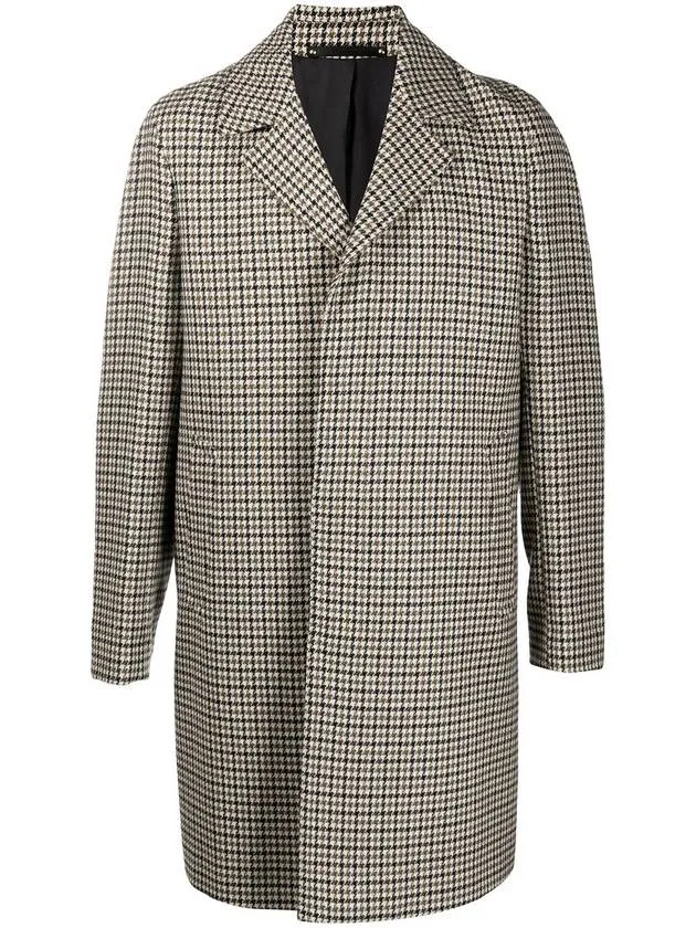 Fullsmith houndstoothprint single breasted coat