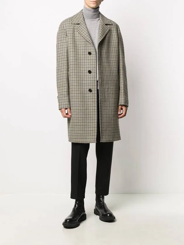 Fullsmith houndstoothprint single breasted coat