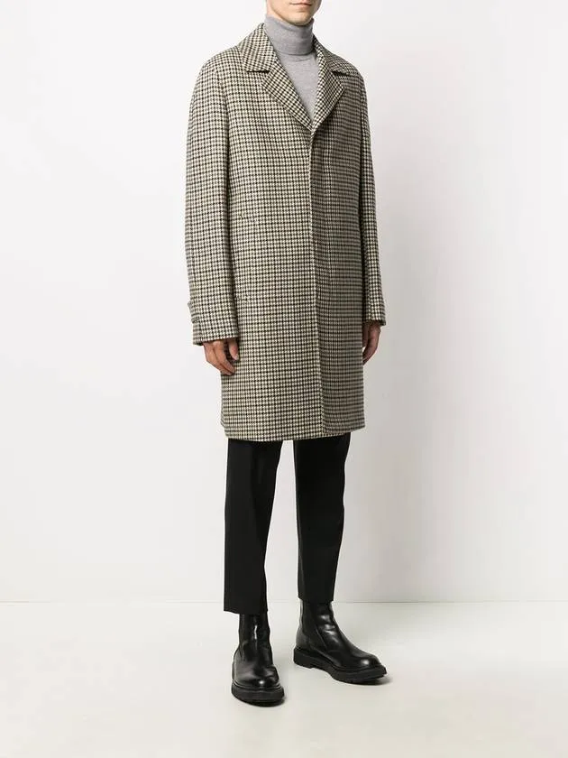 Fullsmith houndstoothprint single breasted coat