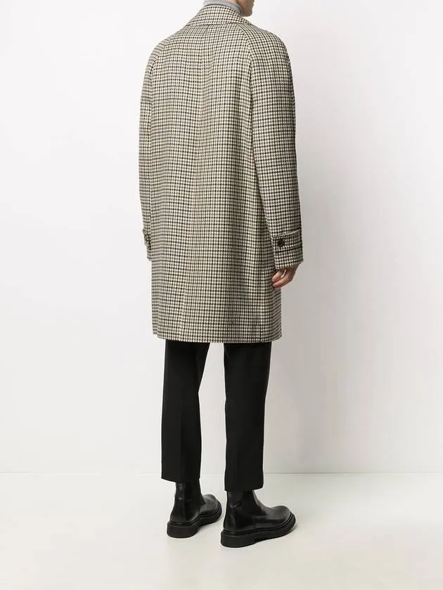 Fullsmith houndstoothprint single breasted coat